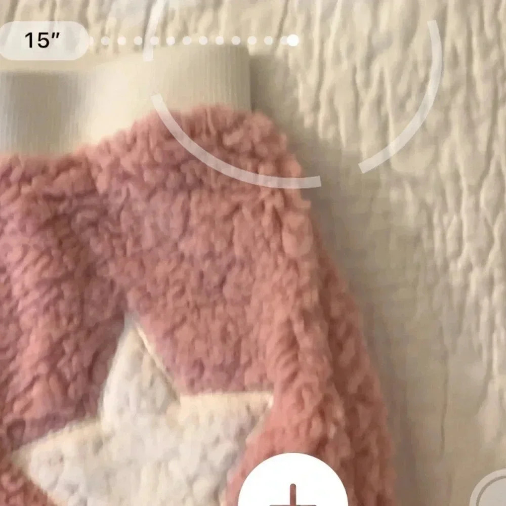 Fuzzy Sherpa Set Joggers & Pullover Top Pink Large New - Picture 10 of 11